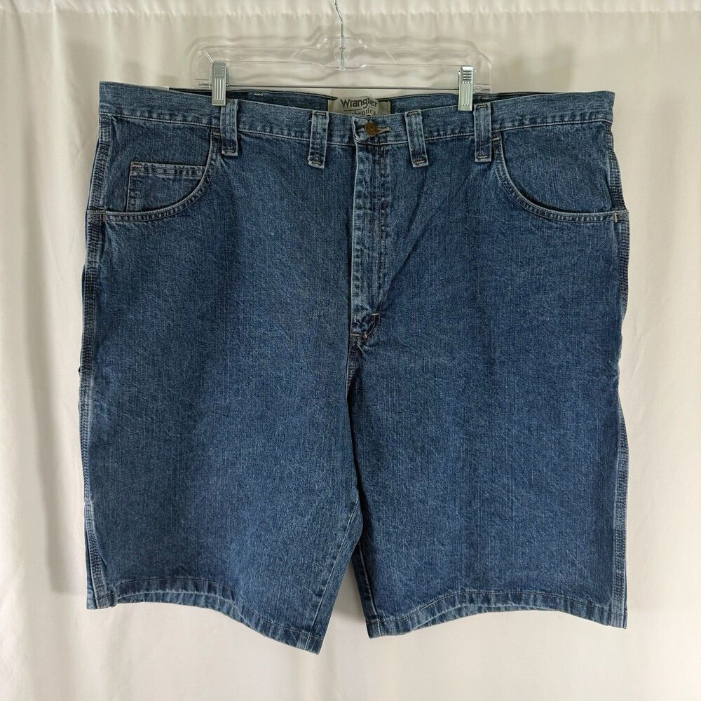 New Wrangler Jean Shorts Men's 48 Medium Wash 10" Inseam 100% Cotton